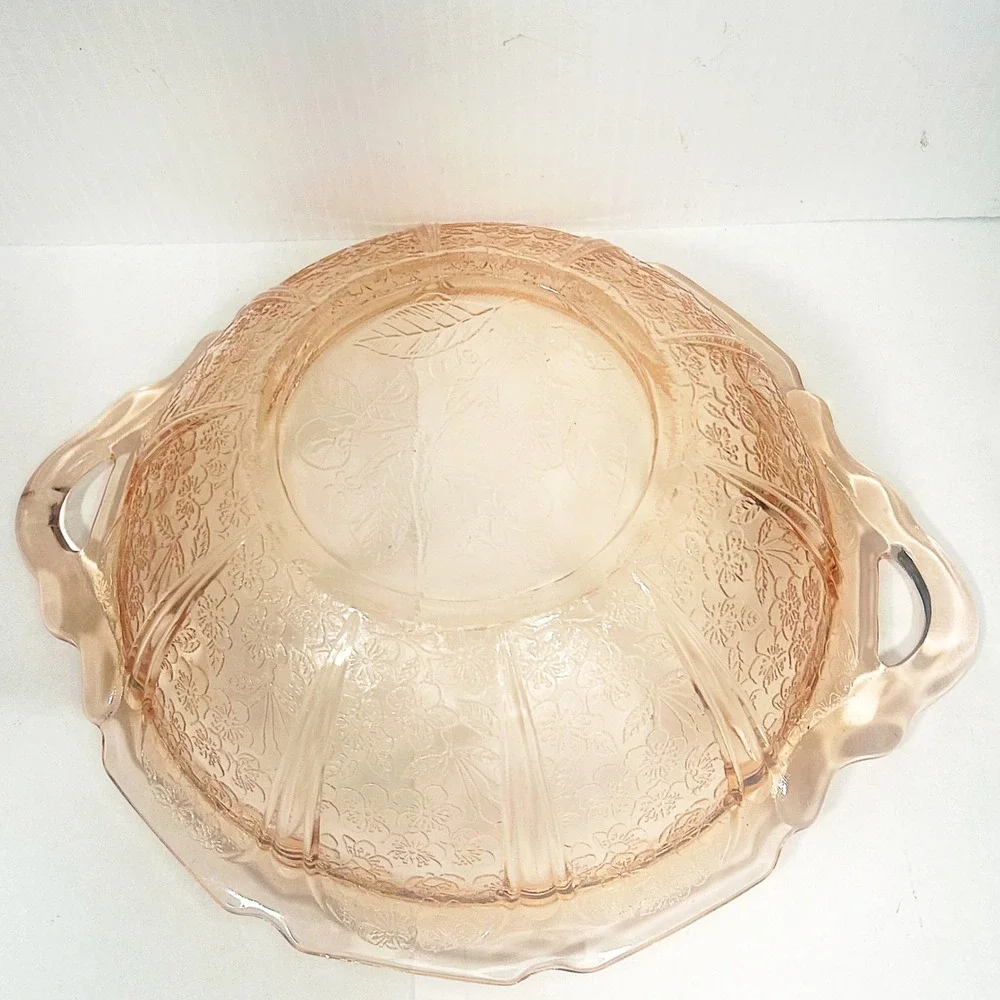 Jeannette‎ Glass Cherry Blossom Bowl 9 Inch Pink Depression Glass